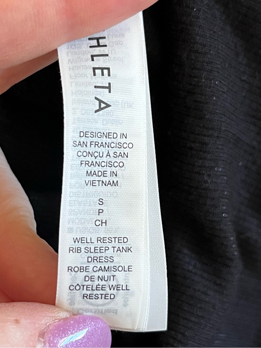 Athleta Well Rested Rib Sleep Tank Dress, SZ S/P - Picture 4 of 6